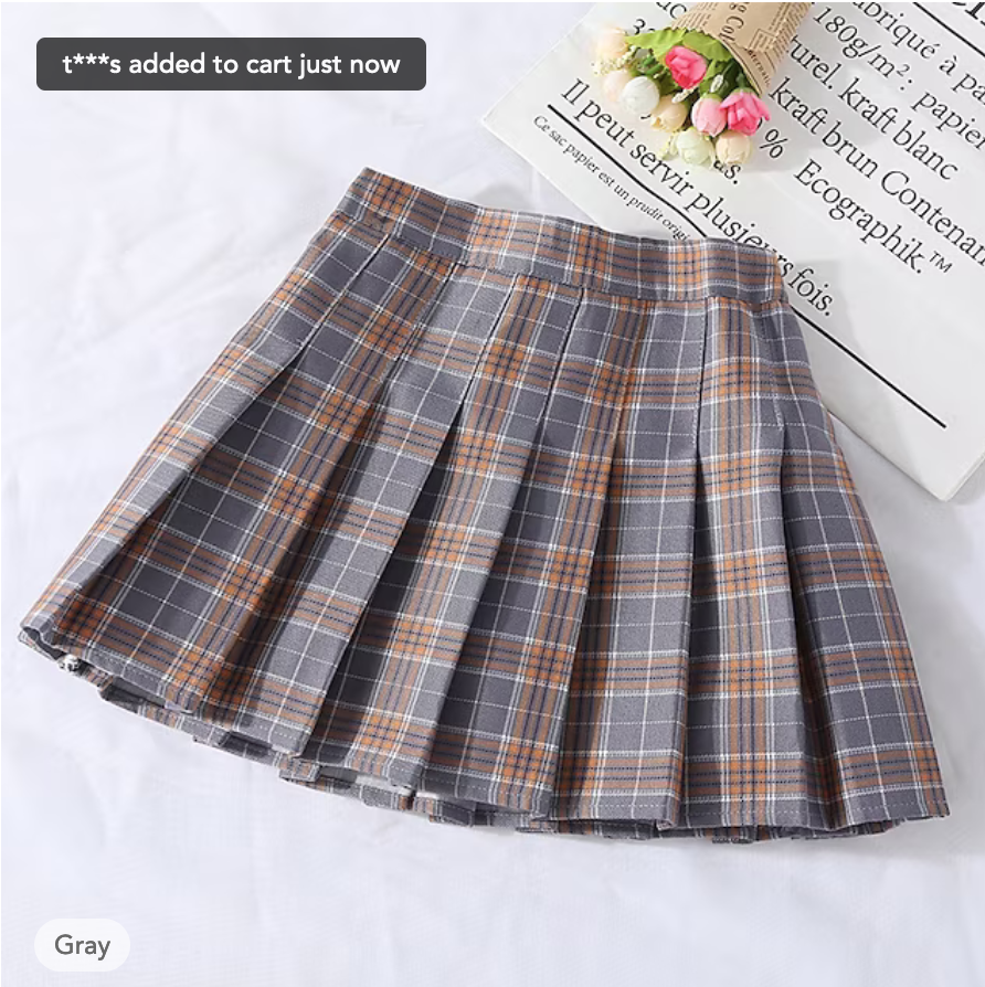 Kids Girls’ Skirt Red Plaid Solid Colored Pleated Spring Summer Basic ...